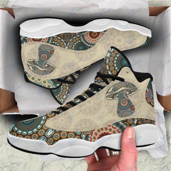 Tubopro Mushroom Mandala Pattern AJ13 Sneakers Shoes For Men And Women