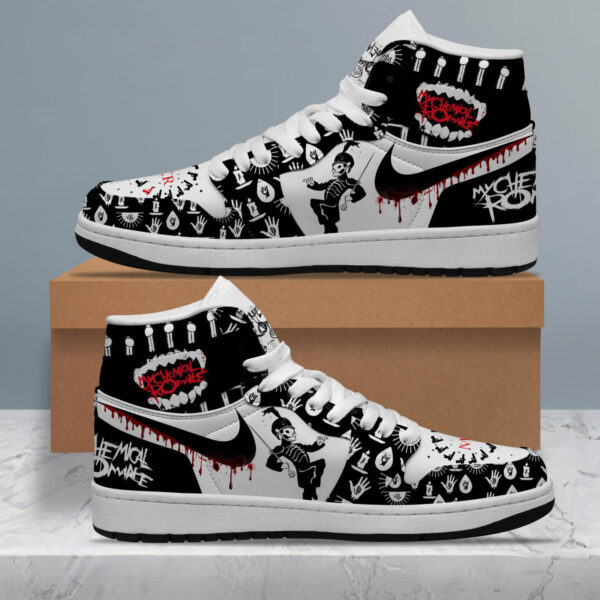 Tubopro My Chemical Romance AJ1 High Sneakers Shoes For Men And Women - Image 4