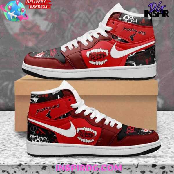 Tubopro My Chemical Romance AJ1 High Sneakers Shoes For Men And Women - Image 3