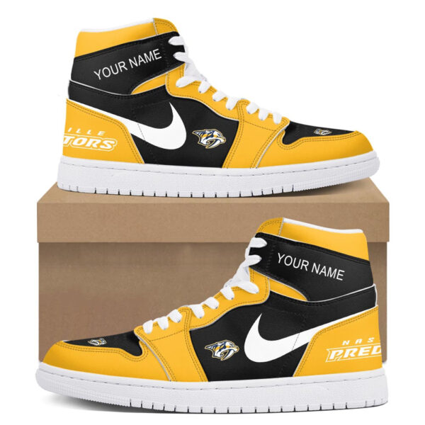 Tubopro Nashville Predators AJ1 High Sneakers Shoes For Men And Women - Image 2