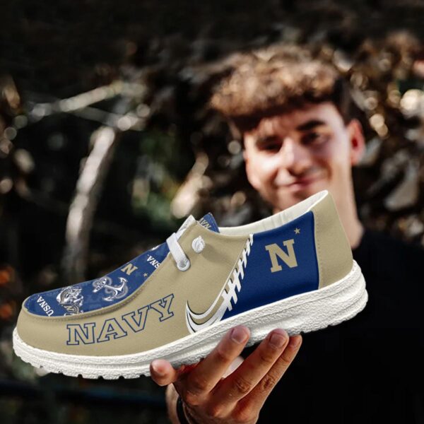 Tubopro Navy Midshipmen Hey Dude Shoes For Men And Women - Image 3