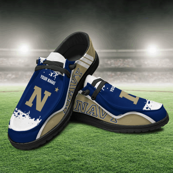Tubopro Navy Midshipmen Hey Dude Shoes For Men And Women - Image 2