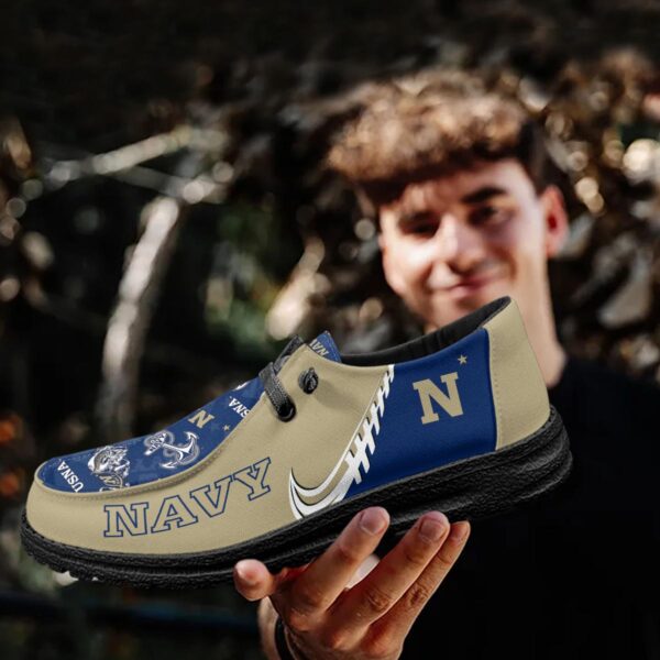 Tubopro Navy Midshipmen Hey Dude Shoes For Men And Women - Image 4