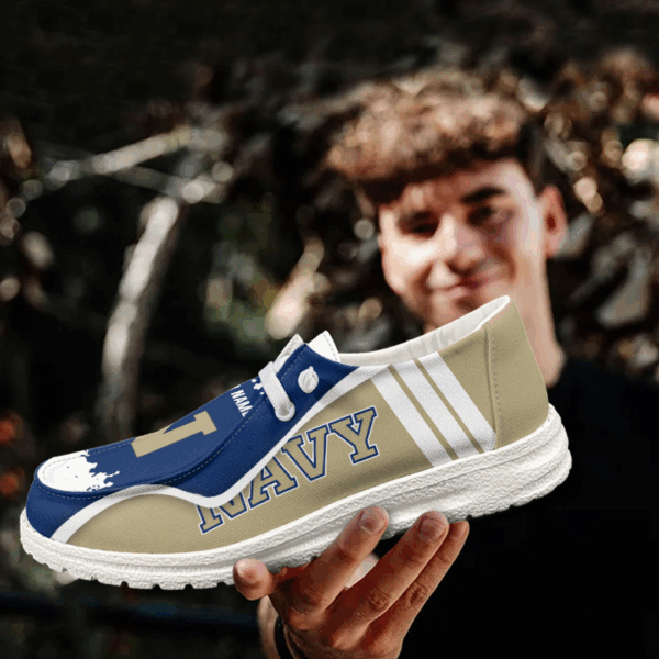 Tubopro Navy Midshipmen Hey Dude Shoes For Men And Women - Image 3