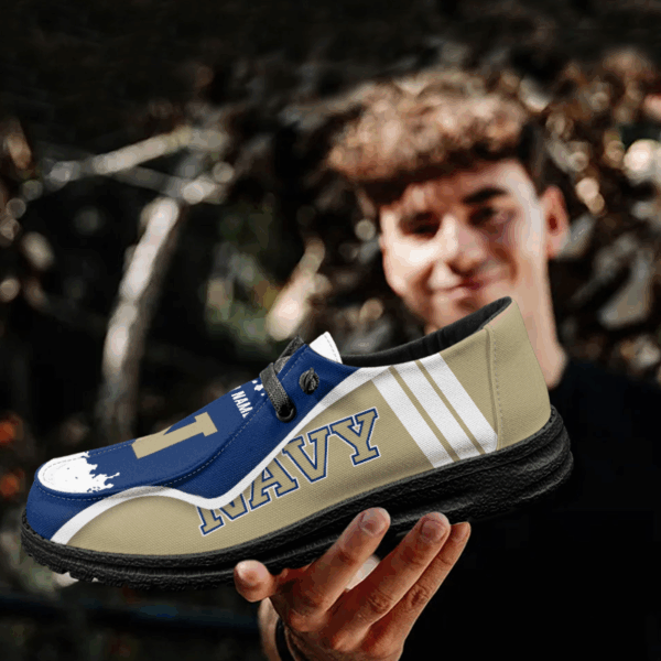Tubopro Navy Midshipmen Hey Dude Shoes For Men And Women - Image 4