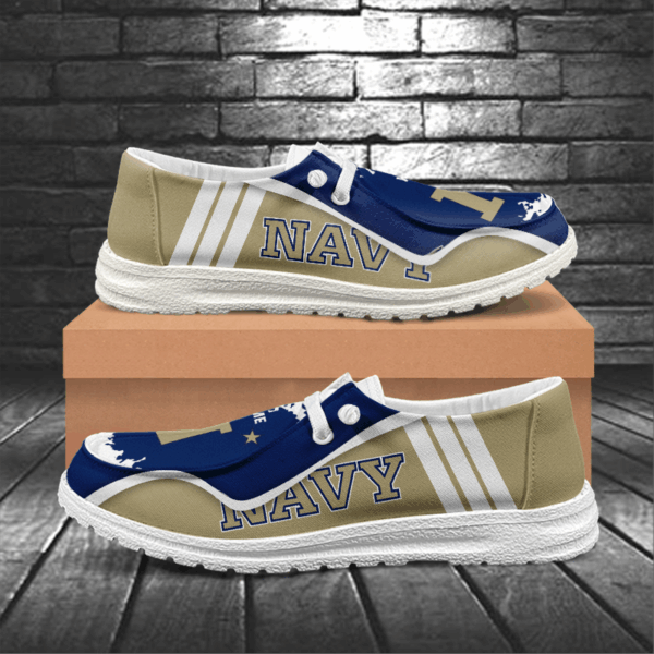 Tubopro Navy Midshipmen Hey Dude Shoes For Men And Women - Image 5