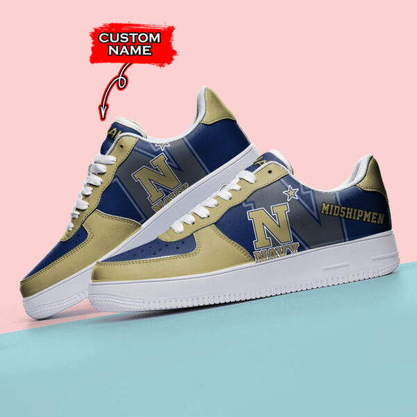 Tubopro Navy Midshipmen NCAA Air Low-Top Sneakers Shoes For Men And Women - Image 3