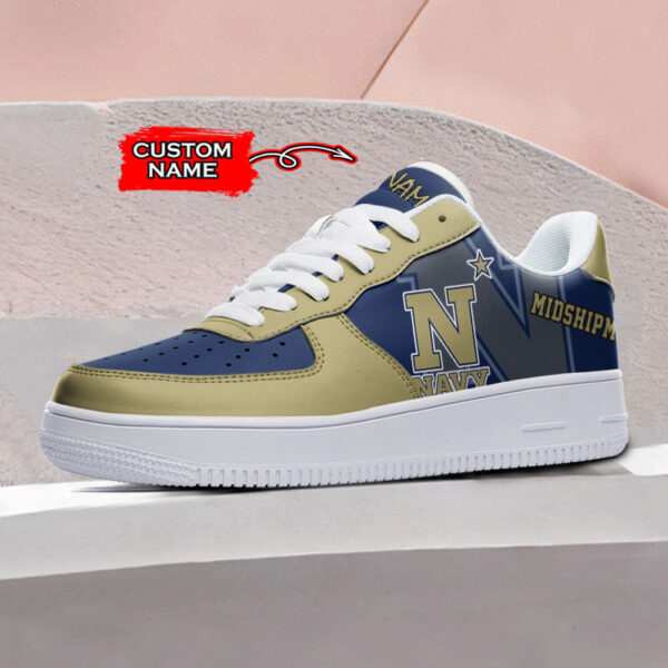 Tubopro Navy Midshipmen NCAA Air Low-Top Sneakers Shoes For Men And Women - Image 2