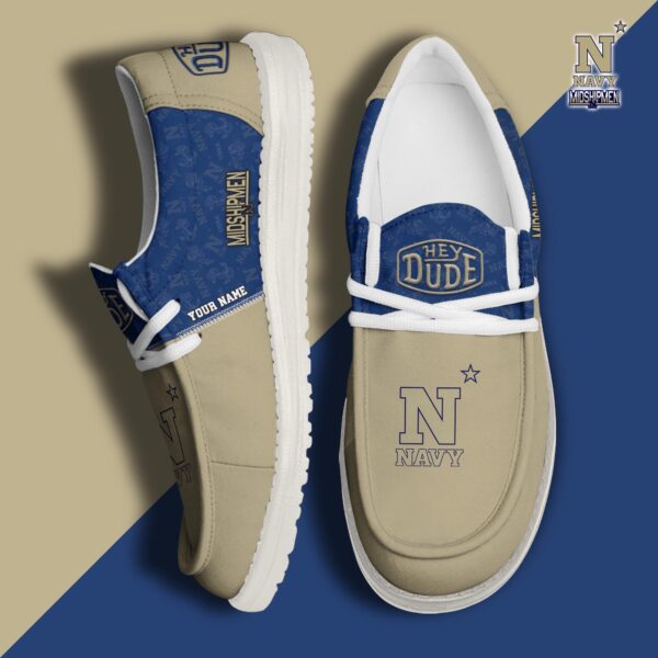 Tubopro Navy Midshipmen Personalized Hey Dude Shoes For Men And Women