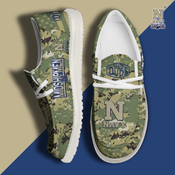 Tubopro Navy Midshipmen Personalized Hey Dude Shoes For Men And Women
