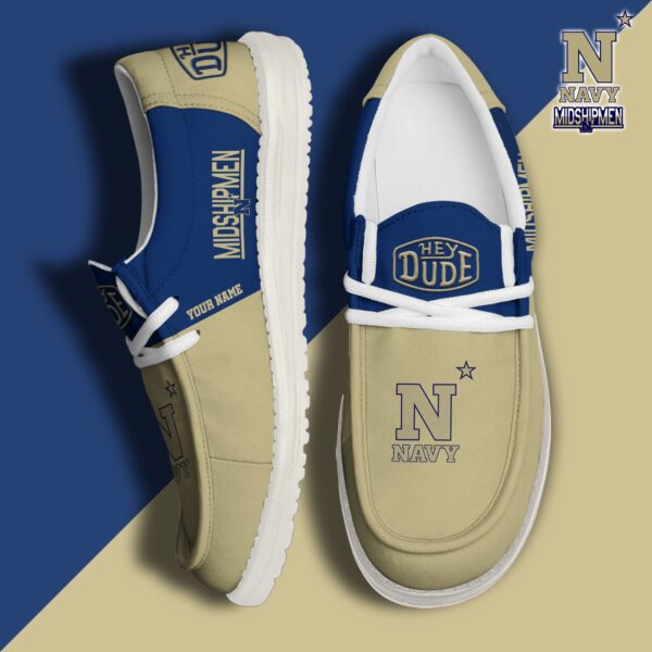 Tubopro Navy Midshipmen Personalized Hey Dude Shoes For Men And Women