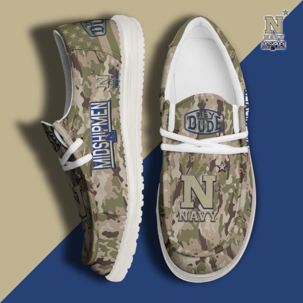 Tubopro Navy Midshipmen Personalized Hey Dude Shoes For Men And Women