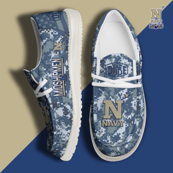 Tubopro Navy Midshipmen Personalized Hey Dude Shoes For Men And Women