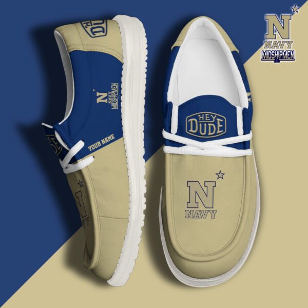 Tubopro Navy Midshipmen Personalized Hey Dude Shoes For Men And Women