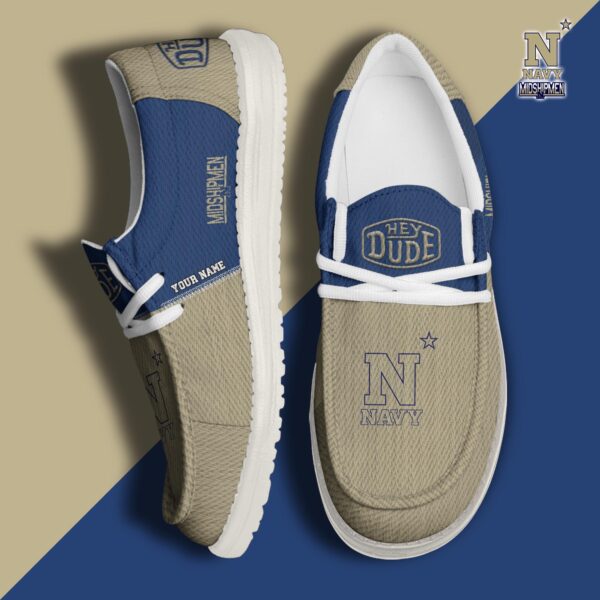 Tubopro Navy Midshipmen Personalized Hey Dude Shoes For Men And Women