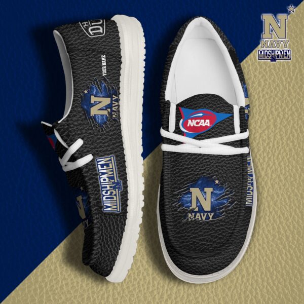 Tubopro Navy Midshipmen Personalized Hey Dude Shoes For Men And Women