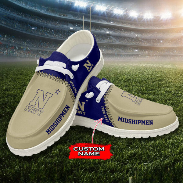 Tubopro Navy Midshipmen Personalized Hey Dude Shoes For Men And Women