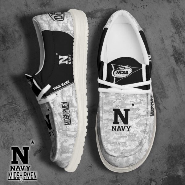 Tubopro Navy Midshipmen Personalized Hey Dude Shoes For Men And Women