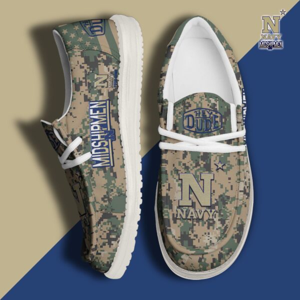 Tubopro Navy Midshipmen Personalized Hey Dude Shoes For Men And Women