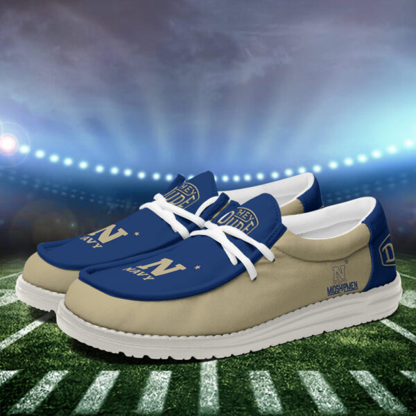 Tubopro Navy Midshipmen Personalized Hey Dude Shoes For Men And Women - Image 3