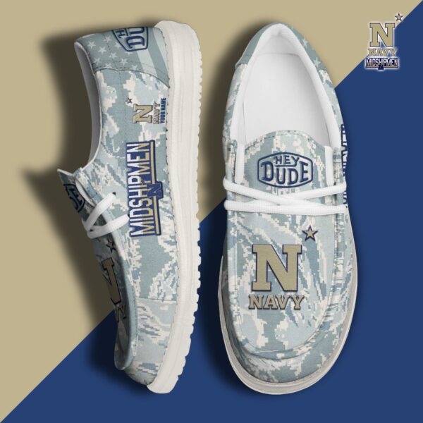 Tubopro Navy Midshipmen Personalized Hey Dude Shoes For Men And Women