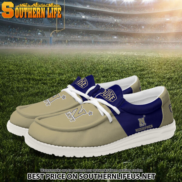 Tubopro Navy Midshipmen Personalized Hey Dude Shoes For Men And Women - Image 2