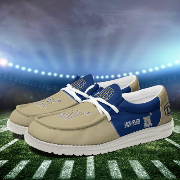 Tubopro Navy Midshipmen Personalized Hey Dude Shoes For Men And Women - Image 4
