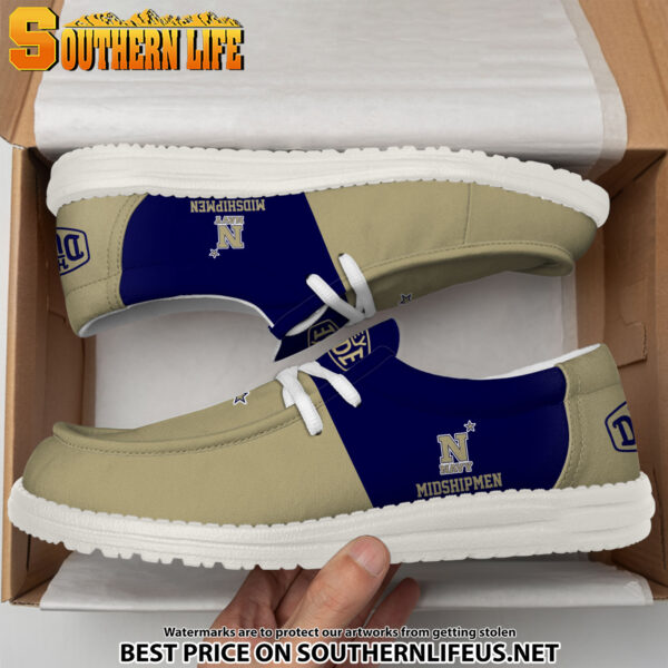 Tubopro Navy Midshipmen Personalized Hey Dude Shoes For Men And Women - Image 3