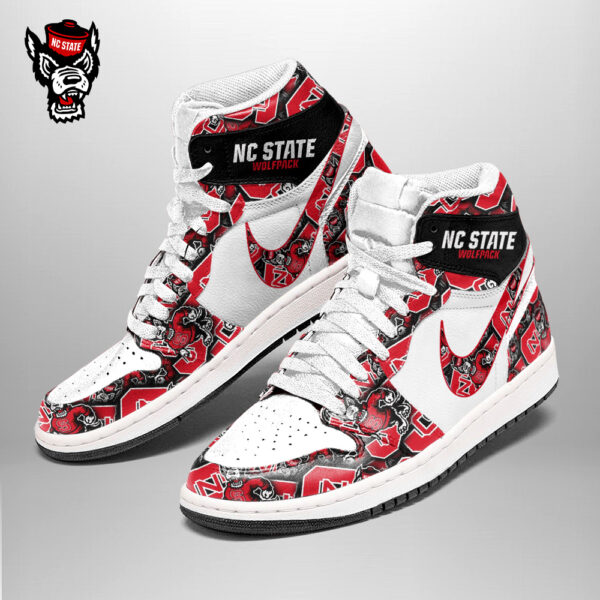 Tubopro NC State Wolfpack AJ1 High Sneakers Shoes For Men And Women - Image 2