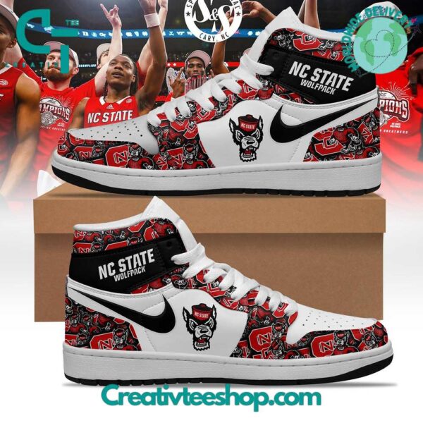 Tubopro NC State Wolfpack AJ1 High Sneakers Shoes For Men And Women