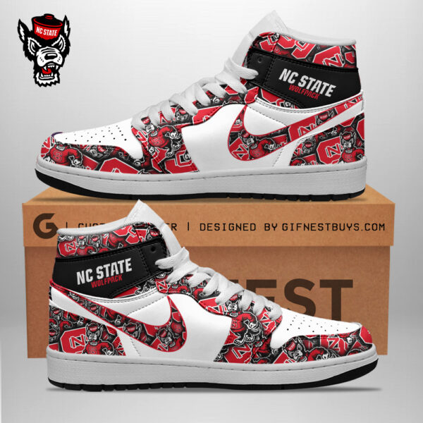 Tubopro NC State Wolfpack AJ1 High Sneakers Shoes For Men And Women
