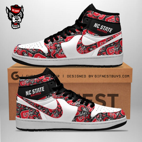 Tubopro NC State Wolfpack AJ1 High Sneakers Shoes For Men And Women