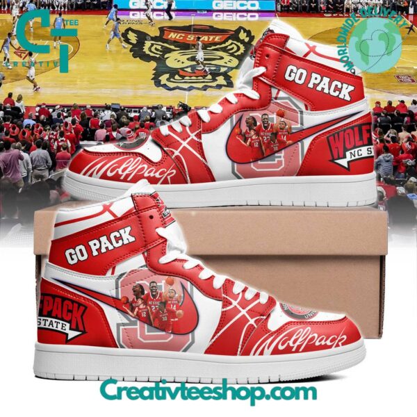 Tubopro NC State Wolfpack AJ1 High Sneakers Shoes For Men And Women