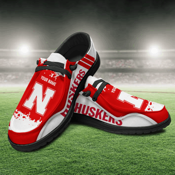 Tubopro Nebraska Cornhuskers Hey Dude Shoes For Men And Women - Image 2