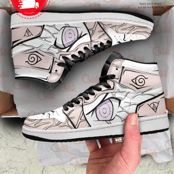 Tubopro Neji Byakugan Eyes AJ1 High Sneakers Shoes For Men And Women - Image 3