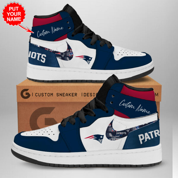 Tubopro New England Patriots AJ1 High Sneakers Shoes For Men And Women