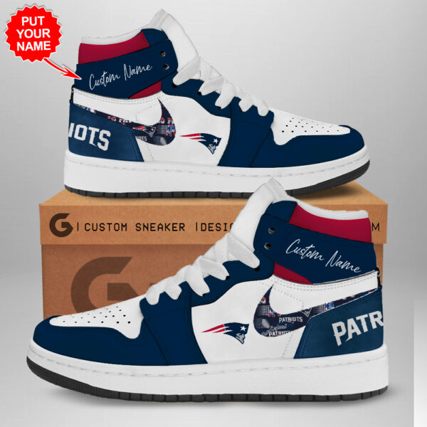 Tubopro New England Patriots AJ1 High Sneakers Shoes For Men And Women