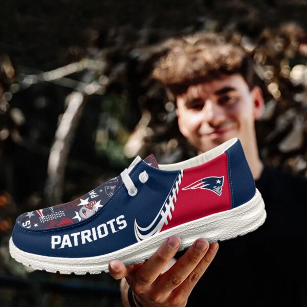 Tubopro New England Patriots Hey Dude Shoes For Men And Women - Image 3