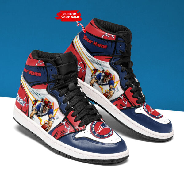 Tubopro New England Patriots NFL AJ1 High Sneakers Shoes For Men And Women