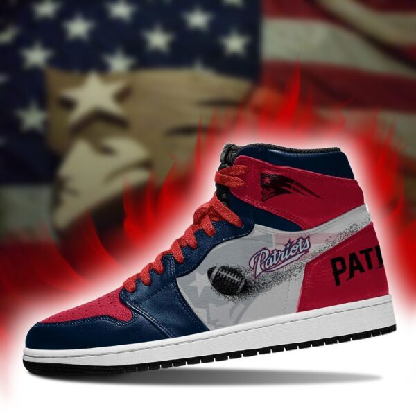 Tubopro New England Patriots NFL AJ1 High Sneakers Shoes For Men And Women