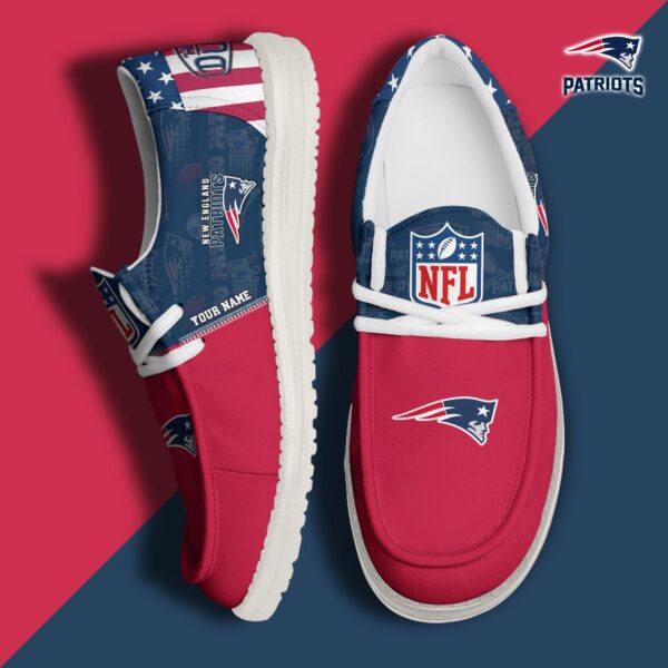 Tubopro New England Patriots Personalized Hey Dude Shoes For Men And Women