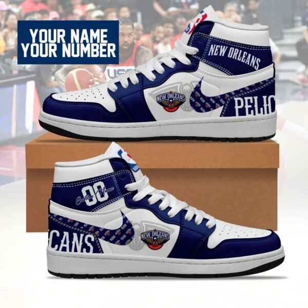 Tubopro New Orleans Pelicans AJ1 High Sneakers Shoes For Men And Women - Image 2