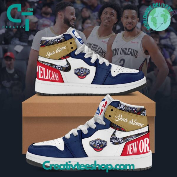 Tubopro New Orleans Pelicans AJ1 High Sneakers Shoes For Men And Women