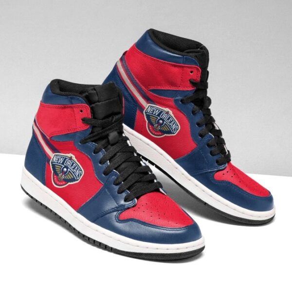 Tubopro New Orleans Pelicans NBA AJ1 High Sneakers Shoes For Men And Women - Image 2