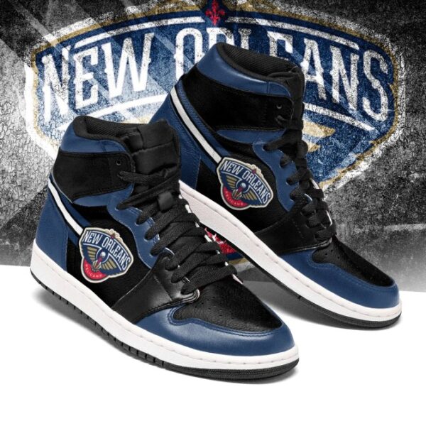 Tubopro New Orleans Pelicans NBA AJ1 High Sneakers Shoes For Men And Women - Image 2