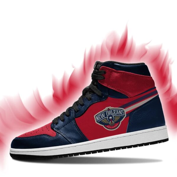 Tubopro New Orleans Pelicans NBA AJ1 High Sneakers Shoes For Men And Women - Image 3
