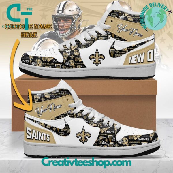 Tubopro New Orleans Saints AJ1 High Sneakers Shoes For Men And Women
