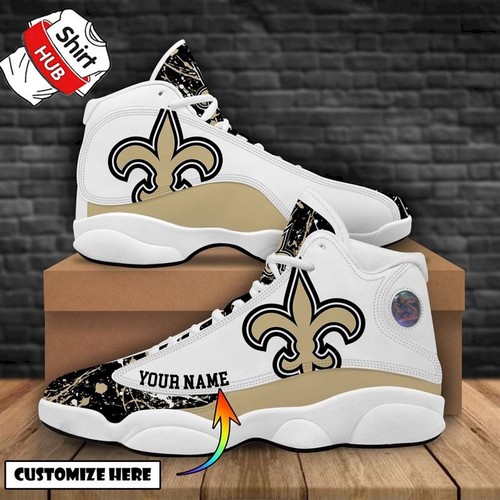 Tubopro New Orleans Saints AJ13 Sneakers Shoes For Men And Women