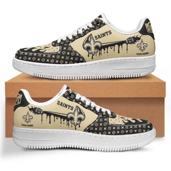 Tubopro New Orleans Saints NFL Air Low-Top Sneakers Shoes For Men And Women