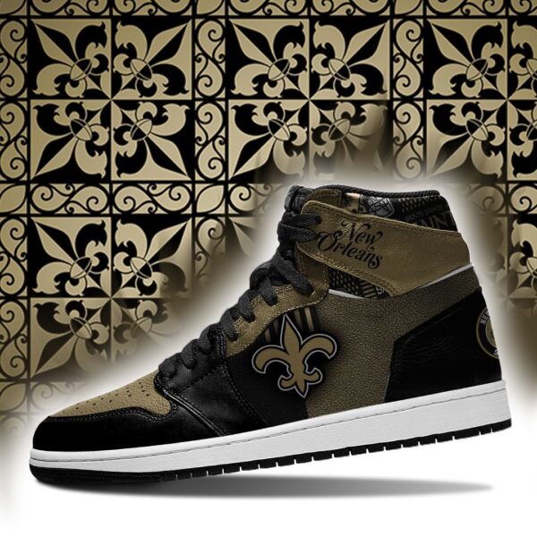 Tubopro New Orleans Saints NFL AJ1 High Sneakers Shoes For Men And Women
